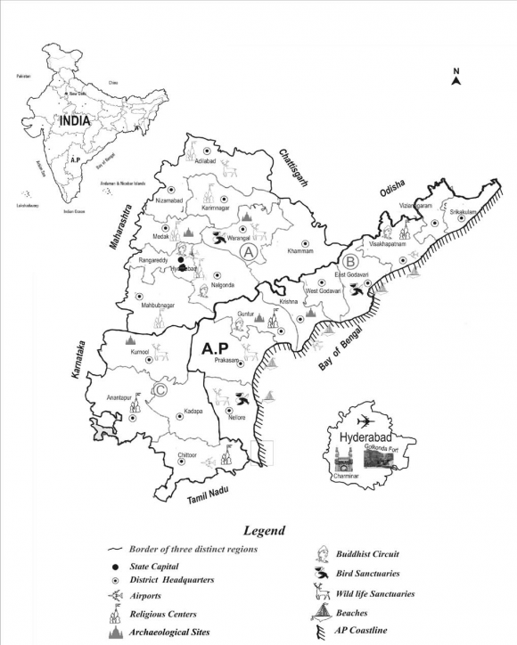 Synthesis on Push Pull Dichotomy and its Resulting Impact on Tourism Trends It can be observed from the Figure that the state is demarcated with three distinct regions with their unique cultural characteristics and crowned by richest temples, Buddhist stupas some of which were established during the life time of Buddha. Further the picturesque land in the state is intermittently disturbed by the presence of Eastern Ghats which are associated with long waterfalls and famous lakes. These lakes are attracting migrating birds from farther lands including Australia and Siberia forming famous bird sanctuaries as their native habitats. Detailed surveys are carried out for identifying the significance of various attractions and are classified in accordance withWeaver & Lawton  (2000)  which are presented in