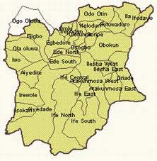 Figure 1 : The Map of Osun State by Local Government Areas