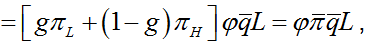Figure 2 : Price per unit of coverage 1/ C ? as a function of degrees of coverage L q and q , respectively