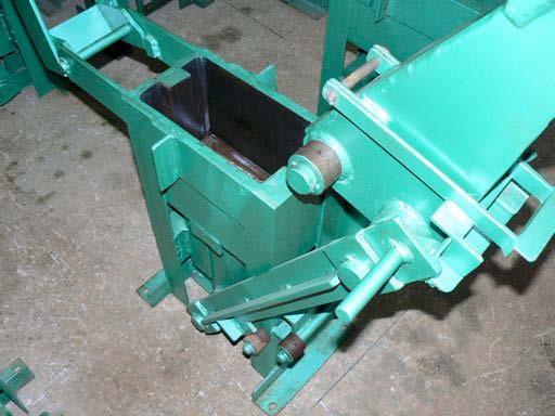 Tools to presses blocks in local raw materialsThere are many different types of block presses. Some are manually operated and others are powered with electricity or petroleum. Manual presses are operated by semi-skilled workers, whereas powered machines need more skilled operators and are more expensive to run.Picture 3: Manual presses machine Picture 4: Electrical presses machine Bricks are either square or flat faced and they may interlock. This Interlocking blocks offer an advantage of requiring less (or no) mortar in joint of blocks. Square blocks are more versatile for making curves or intersection walls, as are conventional bricks.