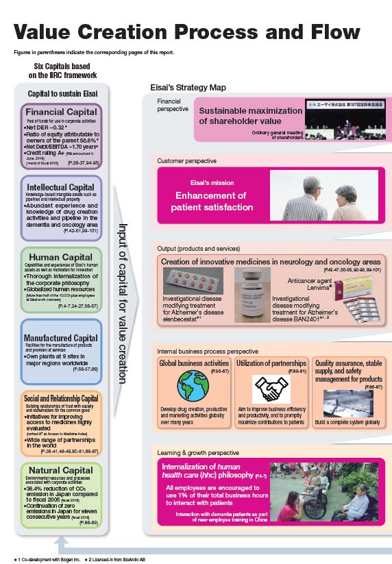 Figure 4: Eisai's Matrix Source: Eisai Integrated Report (2019, p.3)