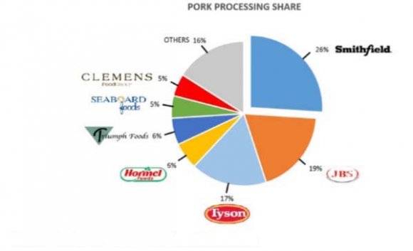 Figure 2: Distribution of hog producing market in the United states according to the number of sows Source: 2016 Pork Powerhouses report by www.agriculture.com