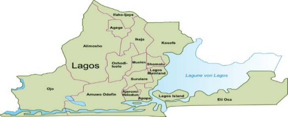 Figure 1: Map of Lagos Metropolis IV.