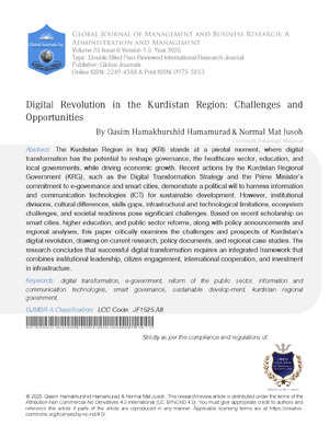Digital Revolution in the Kurdistan Region: Challenges and Opportunities