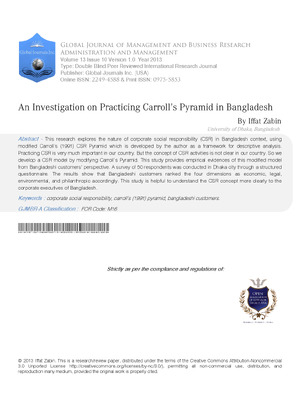 An Investigation on Practicing Carroll's Pyramid in Bangladesh