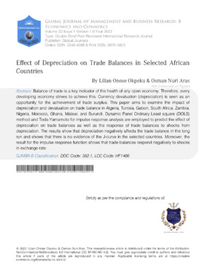 Effect of Depreciation on Trade Balances in Selected African Countries