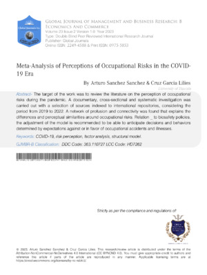 Meta-Analysis of Perceptions of Occupational Risks in the COVID-19 Era