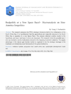 Realpolitik or a New Space Race? - Macroanalysis on Sino-America Geopolitics