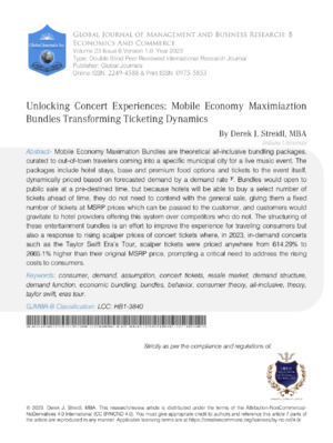 Unlocking Concert Experiences: Mobile Economy Maximiaztion Bundles Transforming Ticketing Dynamics