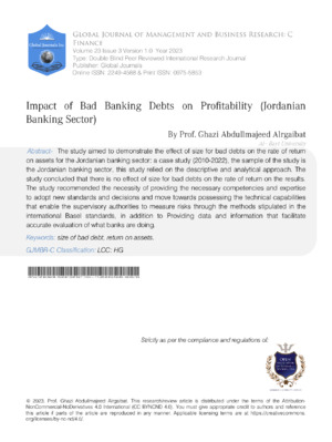 Impact of Bad Banking Debts on Profitability