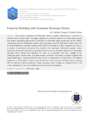 Financial Modeling with Geometric Brownian Motion