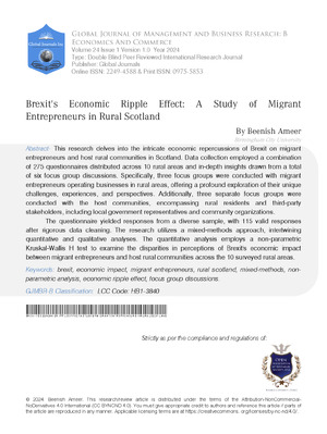 Brexits Economic Ripple Effect: A Study of Migrant Entrepreneurs in Rural Scotland