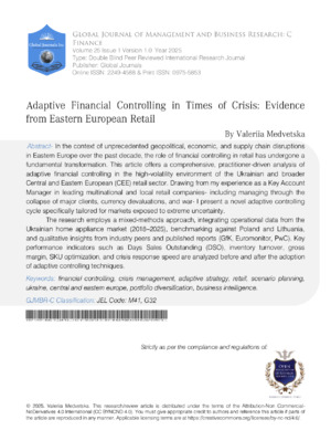 Adaptive Financial Controlling in Times of Crisis: Evidence from Eastern European Retail