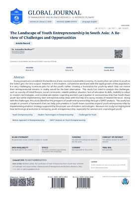 The Landscape of Youth Entrepreneurship in South Asia: A Review of Challenges and Opportunities