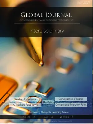 GJMBR, Volume 13, Issue 6 (G3), Year 2013