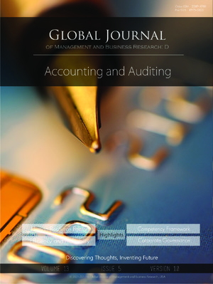 GJMBR-D Accounting: Volume 13 Issue D5