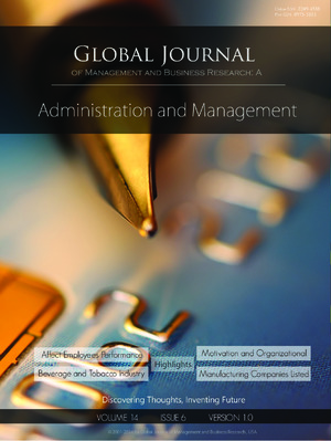 GJMBR-A Administration & Management: Volume 14 Issue A6
