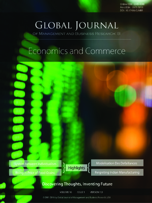 GJMBR-B Economic & Commerce: Volume 16 Issue B1