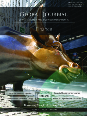 GJMBR-C Finance: Volume 18 Issue C8