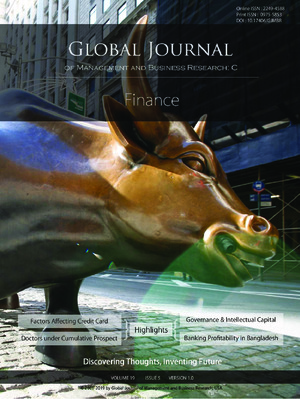 GJMBR-C Finance: Volume 19 Issue C5