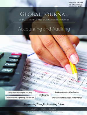 GJMBR-D Accounting: Volume 19 Issue D5