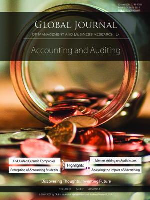 GJMBR-D Accounting: Volume 20 Issue D2