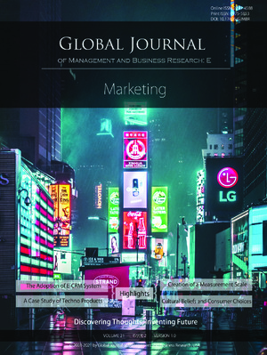 GJMBR-E Marketing: Volume 21 Issue E2