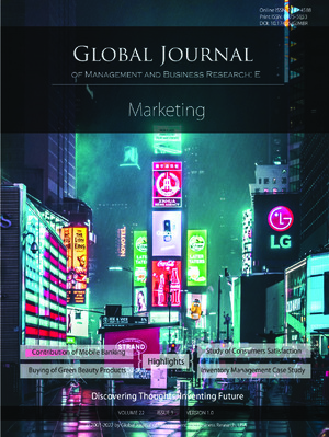 GJMBR-E Marketing: Volume 22 Issue E3