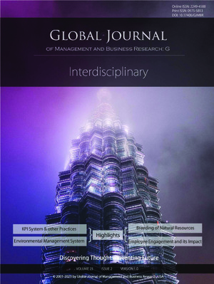 GJMBR-G Interdisciplinary: Volume 23 Issue G2