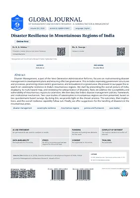 Disaster Resilience in Mountainous Regions of India