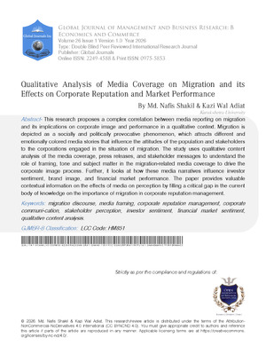 Qualitative Analysis of Media Coverage on Migration and Its Effects on Corporate  Reputation and Market Performance