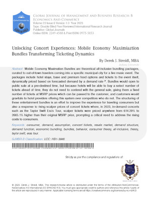 Unlocking Concert Experiences: Mobile Economy Maximiaztion Bundles Transforming Ticketing Dynamics