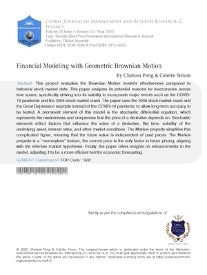 Financial Modeling with Geometric Brownian Motion
